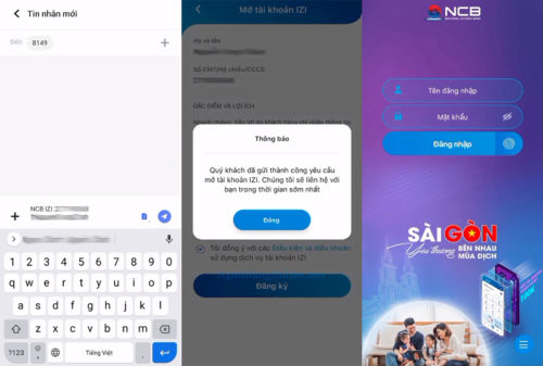 6 bước mở tài khoản ngân hàng NCB online trên ứng dụng NCB iziMobile