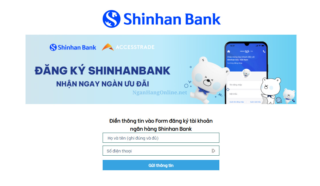 Hướng dẫn mở tài khoản ngân hàng Shinhan online tại nhà