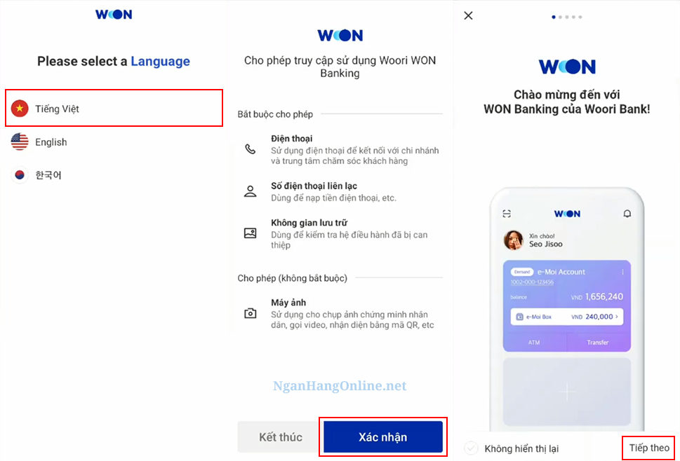 Hướng dẫn mở tài khoản ngân hàng Woori Bank online tại nhà