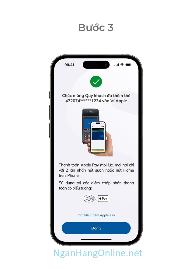 Cách thêm thẻ Sacombank vào Apple Pay trên iPhone