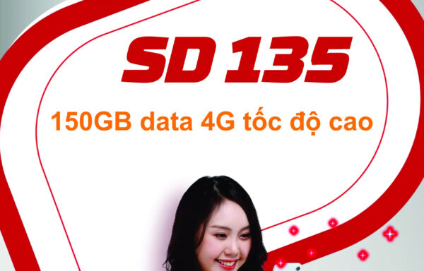 Gói SD135 Viettel 135k/tháng có 150Gb + TV360 Basic