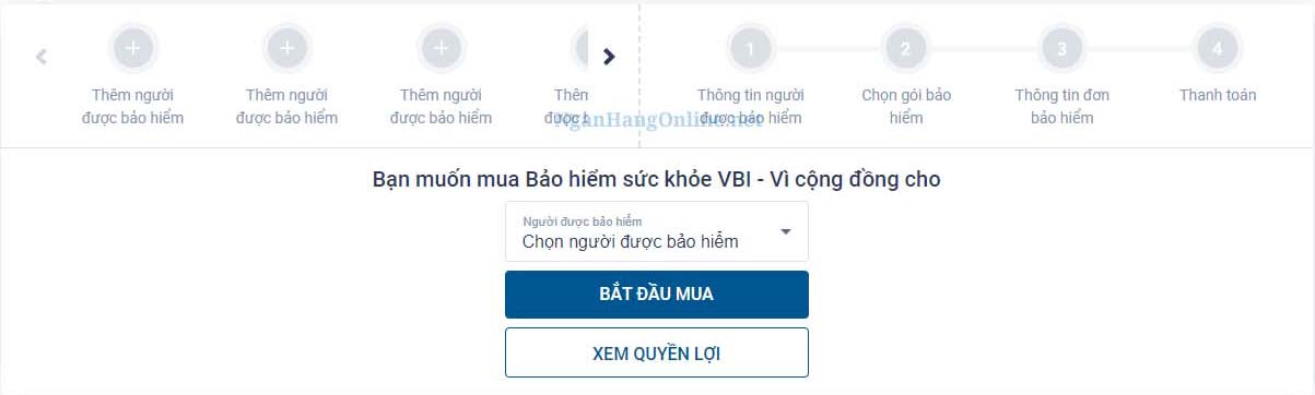 Hướng dẫn mua bảo hiểm Vietinbank online tại nhà Bảo hiểm VIB vì cộng đồng