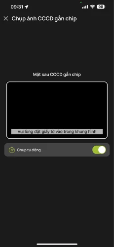 Chụp ảnh mặt sau CCCD