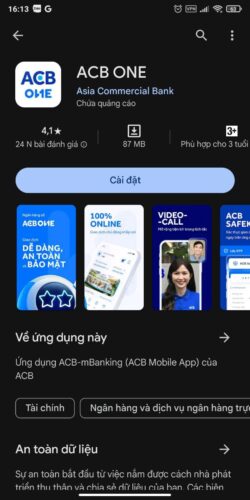 Tải ứng dụng ACB Mobile Banking